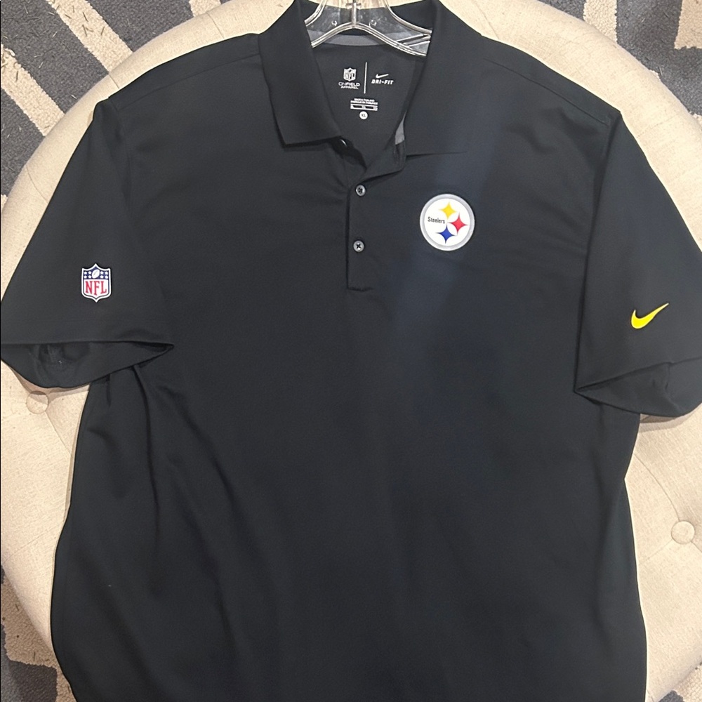 Nike Black Steelers Polo Shirt